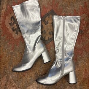 Source Unknown Silver Heeled Boots